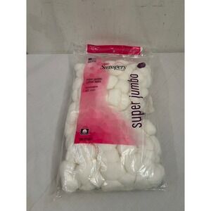 Swisspers Cotton Balls 140 Count White Super Jumbo Hypoallergenic Unisex